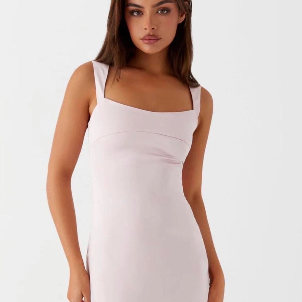 Peppermayo Elegant Light Pink Sleeveless Dress